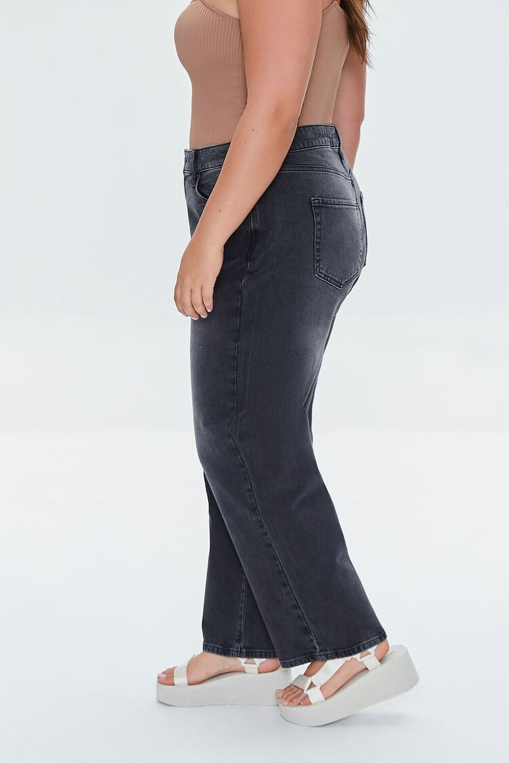 WASHED BLACK Plus Size 90s-Fit High-Rise Jeans, image 3