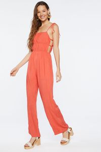 CORAL Ruched Tie-Strap Jumpsuit, image 2
