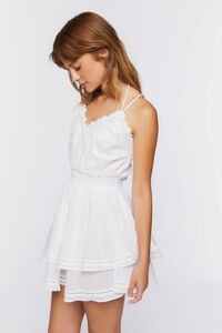 WHITE Surplice Tiered Mini Dress, image 2