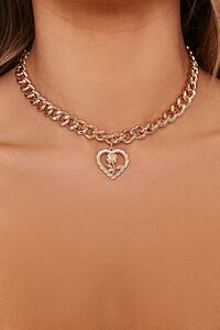 Rose Heart Pendant Necklace, image 1
