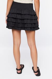 BLACK Tiered Ruffle Mini Skirt, image 4