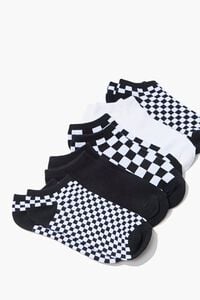 BLACK/MULTI Checkered Ankle Sock Set - 5 Pack, image 1