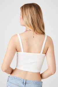 WHITE Seamless Mineral Wash Cropped Cami, image 4