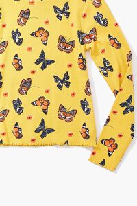 MUSTARD/MULTI Girls Ribbed Butterfly Tee (Kids), image 3