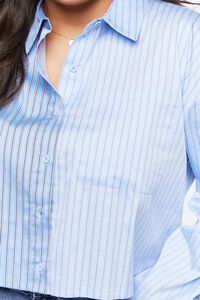 BLUE/MULTI Plus Size Colorblock Striped Shirt, image 5