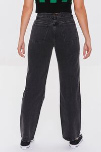 CHARCOAL Crisscross Belt Straight-Leg Jeans, image 4