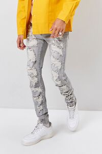 GREY Distressed Skinny Jeans, image 1