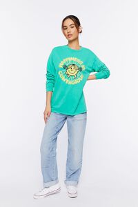 GREEN/MULTI Happiness Graphic Long-Sleeve Tunic, image 4