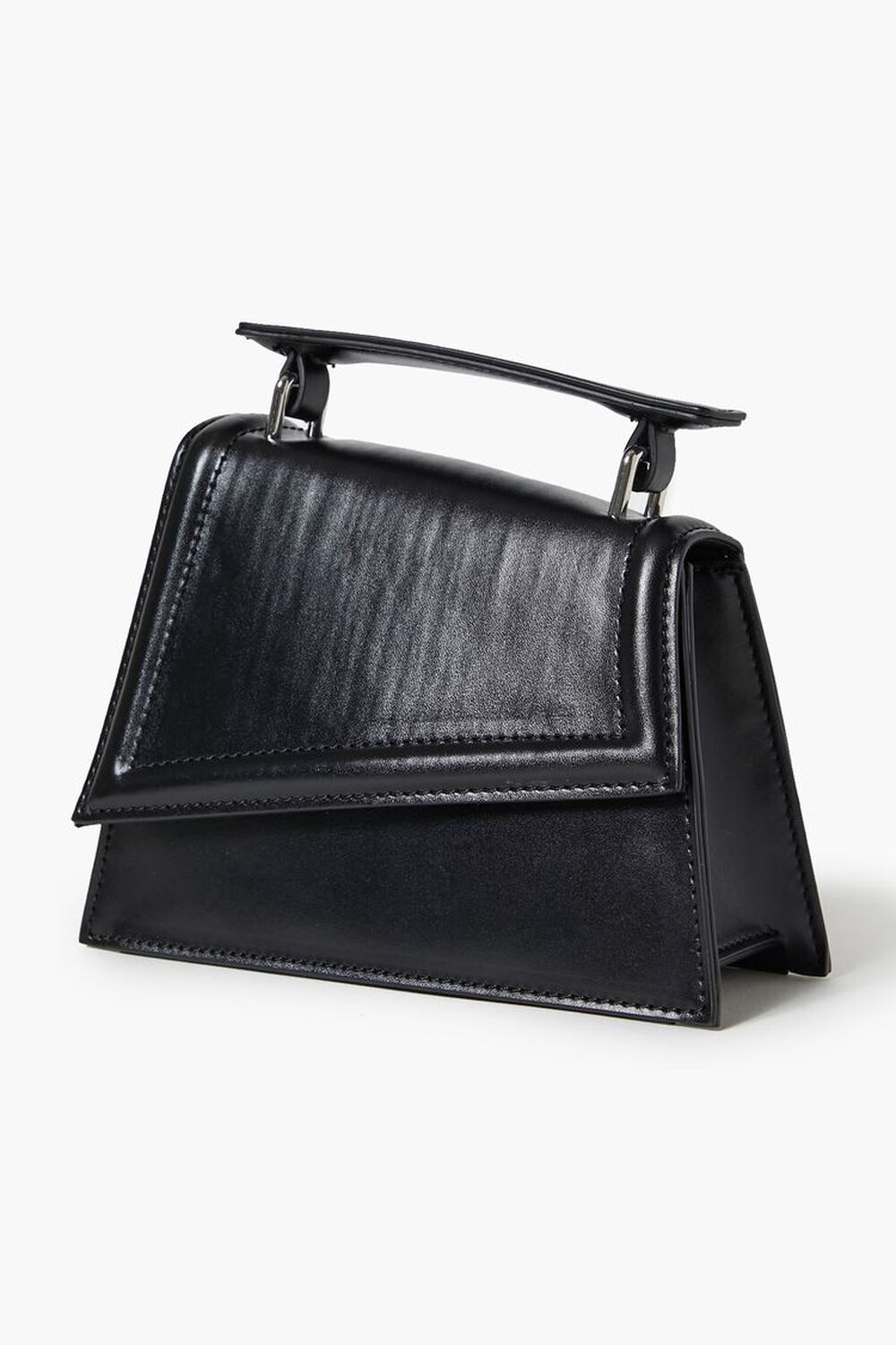 Asymmetrical Faux Leather Crossbody Bag