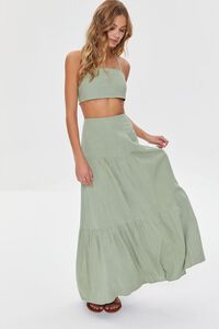 SAGE Lace-Back Cropped Cami & Skirt Set, image 7