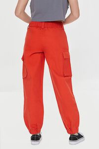 POMPEIAN RED  Twill Cargo Joggers, image 4