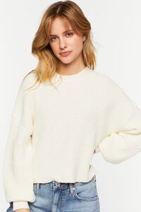 VANILLA Purl Knit Long-Sleeve Sweater, image 6