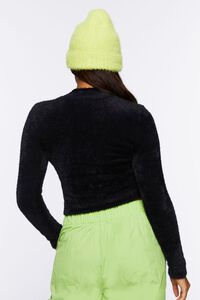 BLACK/MULTI Textured Flower Graphic Sweater, image 3