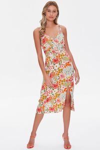 TAUPE/MULTI Tropical Floral Print Dress, image 4