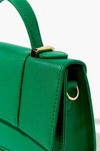 GREEN Faux Leather Crossbody Bag, image 4
