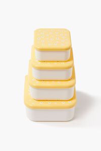 YELLOW Floral Print Food Storage Container Set, image 1