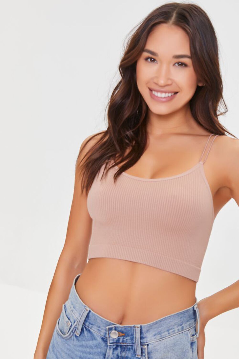 TAUPE Dual Cami Strap Bralette, image 1