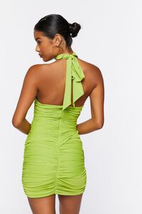 GREEN APPLE Crisscross Halter Mini Dress, image 4