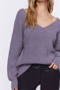GREY Ribbed Drop-Sleeve Sweater, image 5