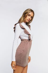 WHITE/MULTI Houndstooth Combo Pinafore Dress, image 2