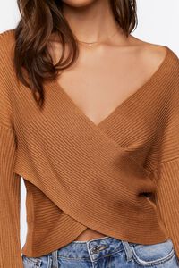 Ribbed Crossover Sweater, image 5