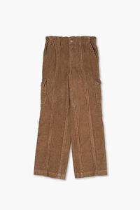 BROWN Girls Corduroy Cargo Pants (Kids), image 2