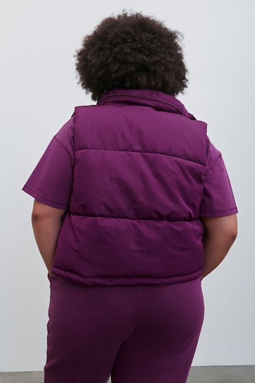 PURPLE Plus Size Pantone Puffer Vest, image 4