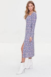 BLUE/MULTI Floral Print Midi Dress, image 2