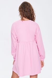 PINK Fleece Drop-Sleeve Mini Dress, image 3