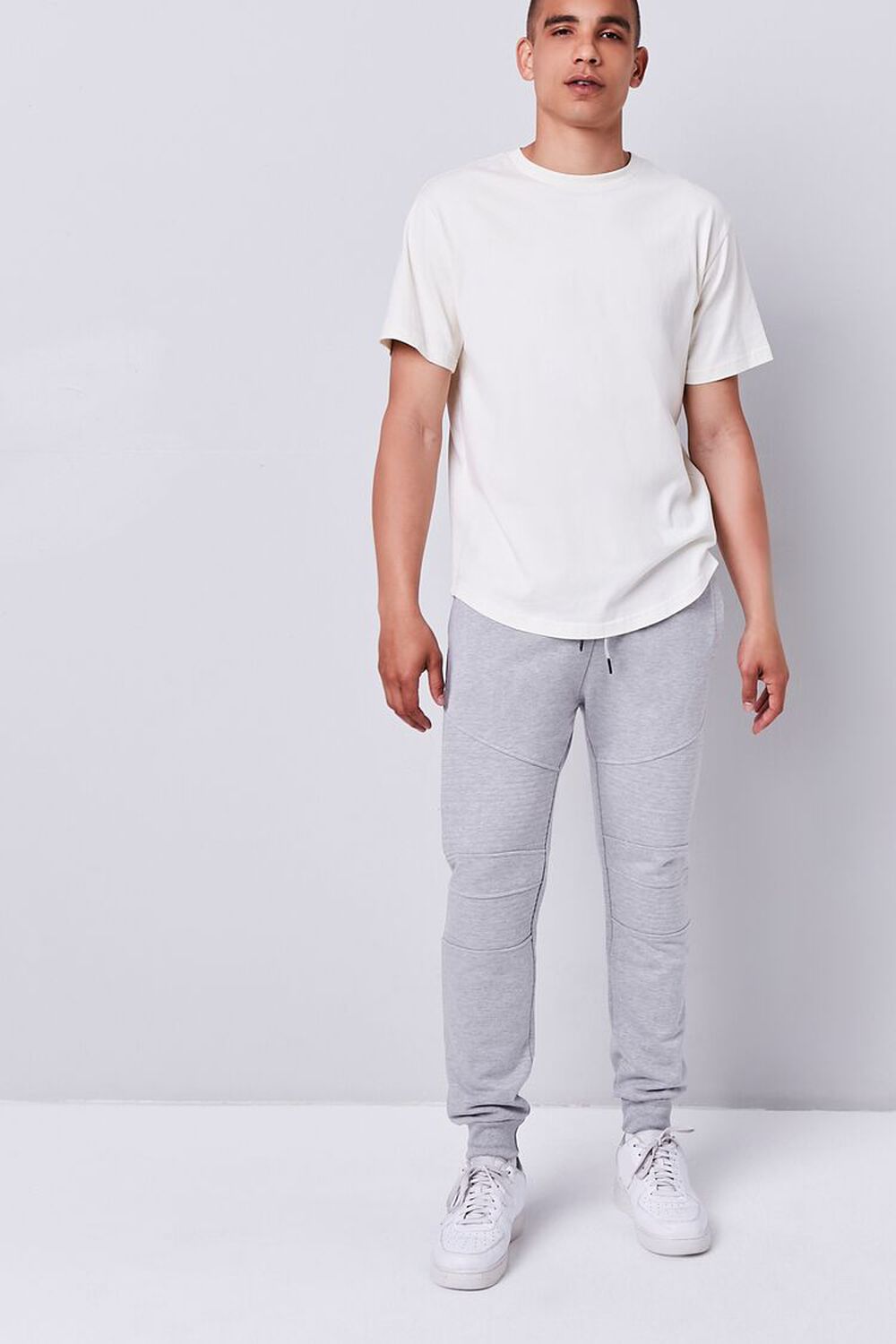 HEATHER GREY Heathered French Terry Moto Joggers, image 1