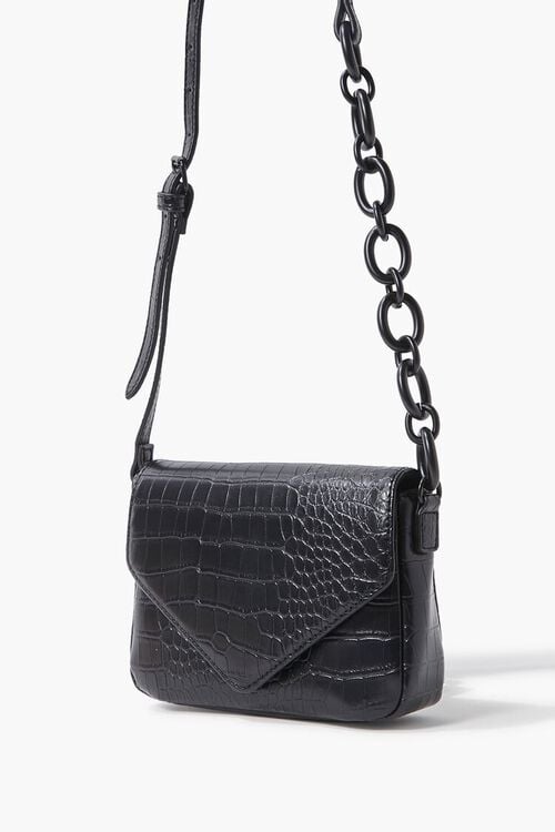 Faux Croc Leather Crossbody Bag, image 2