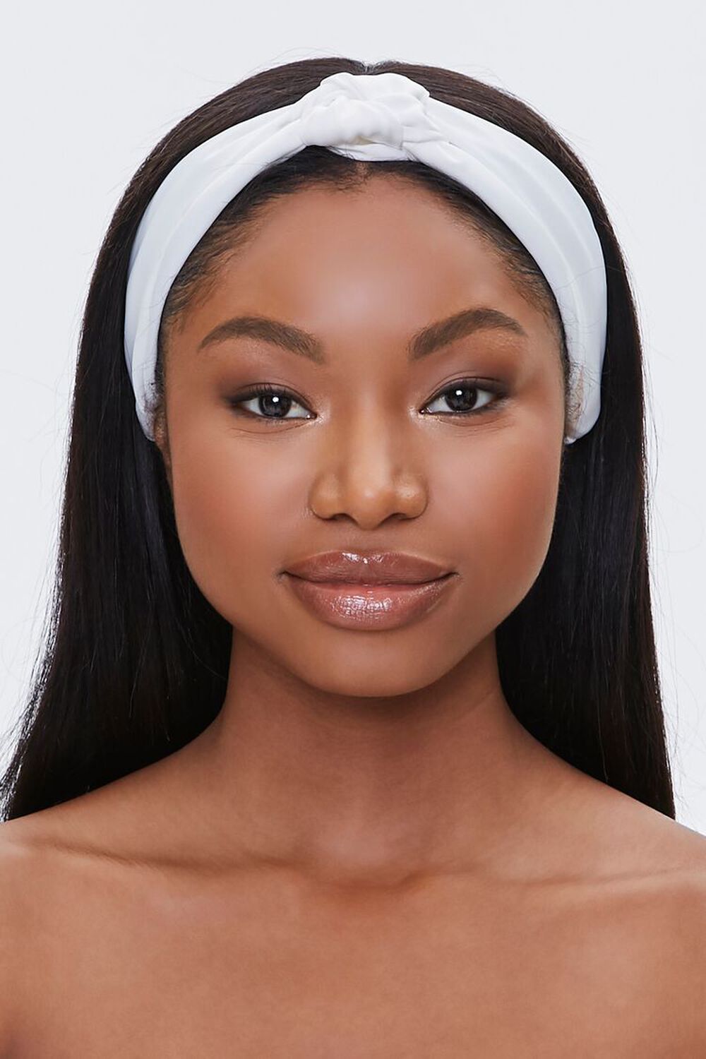 WHITE Twisted Silky Headwrap, image 2