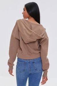 TAUPE Basic Fleece Zip-Up Jacket, image 3