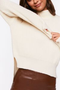 Rolled Turtleneck Drop-Sleeve Sweater, image 5