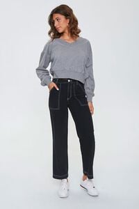 HEATHER GREY Active Cropped Pullover, image 4