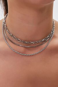 SILVER Assorted Chain Necklace Set, image 1