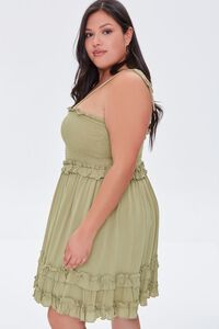 OLIVE Plus Size Ruffle-Trim Cami Dress, image 2