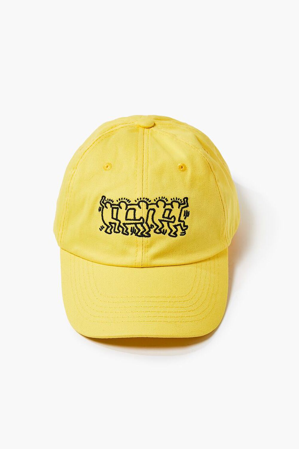 YELLOW/BLACK Embroidered Keith Haring Dad Cap, image 1
