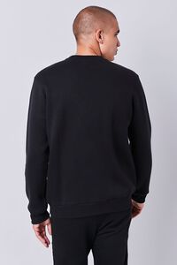 BLACK Fleece Crew Neck Sweatshirt, image 3