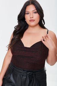 Plus Size Cropped Cowl Cami, image 1