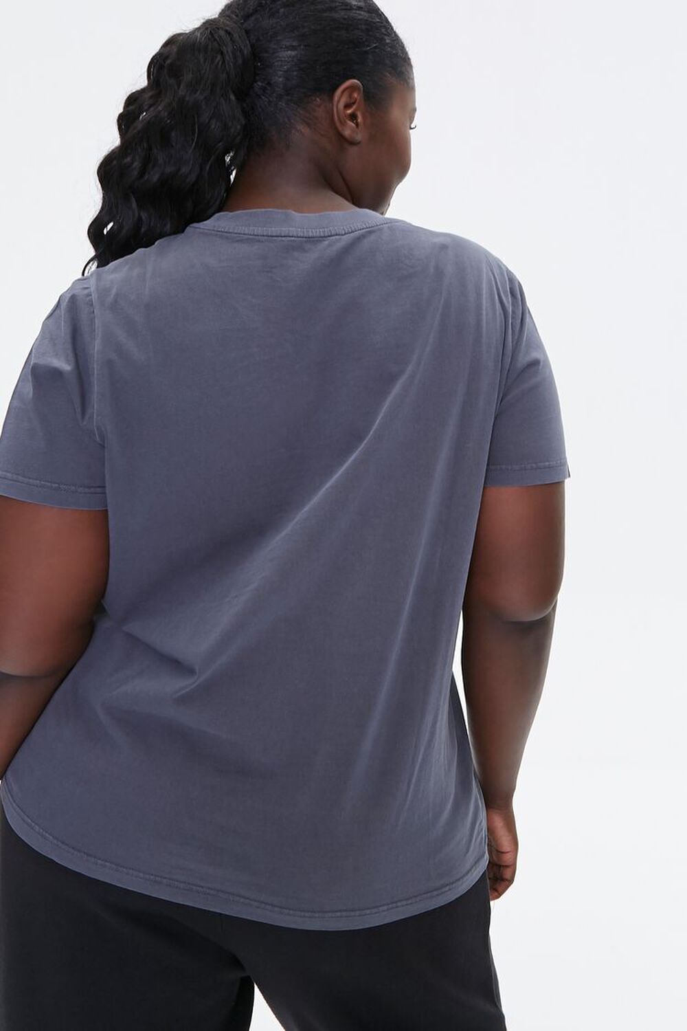 CHARCOAL/WHITE Plus Size Aries Graphic Tee, image 3