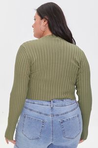 OLIVE Plus Size Cami & Cardigan Sweater Set, image 3