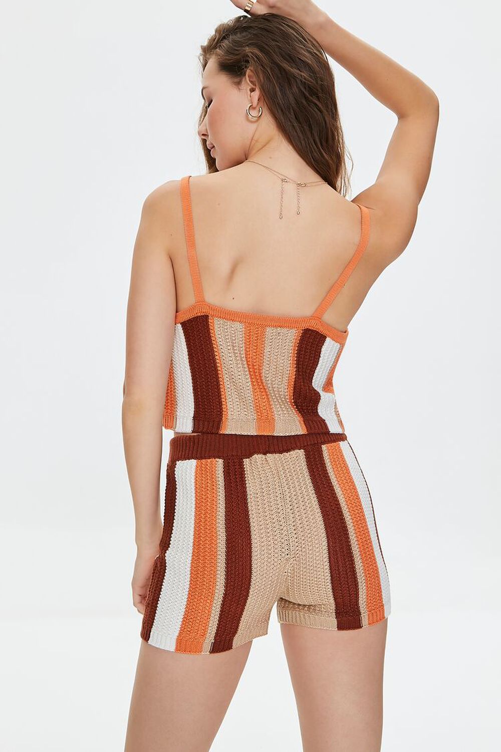 Striped Crochet Cami & Shorts Set, image 3