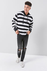Bold Striped Hooded Pullover, image 4