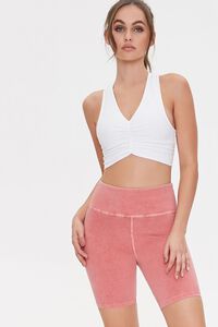 DUSTY PINK Active High-Rise Biker Shorts, image 1