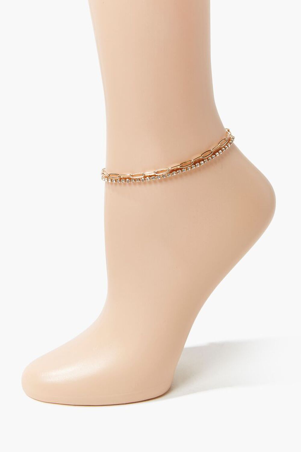GOLD Layered Chain Anklet, image 1