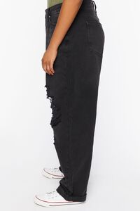 WASHED BLACK Plus Size Recycled Cotton Baggy Jeans, image 3