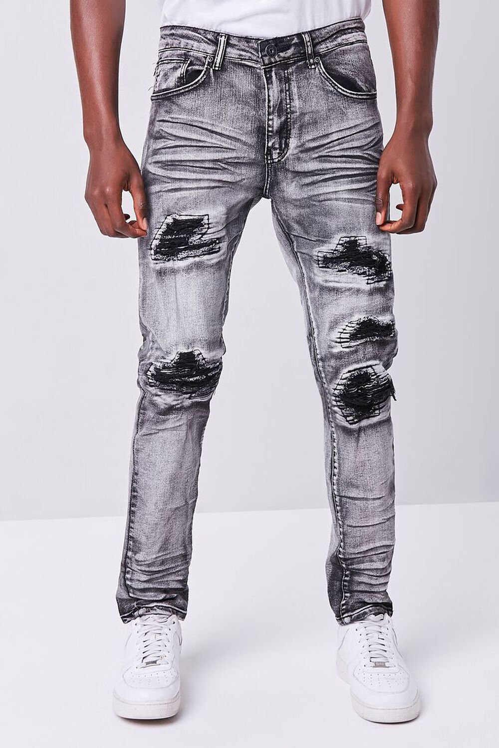 WASHED BLACK Waimea Distressed Weatherbeaten Jeans, image 2