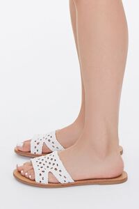 WHITE Braided Flat Sandals, image 2