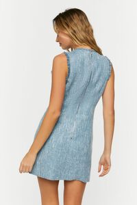 LIGHT BLUE Tweed Sleeveless Mini Dress, image 3